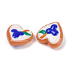 Handmade Heart Lampwork Beads Strands LAMP-P069-04B-03-3