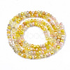 Electroplate Mixed Color Glass Beads Strands GLAA-T006-07-B03-2