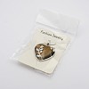 Heart Natural Tiger Eye Pendants X-GP356-7-4