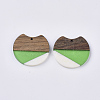 Resin & Walnut Wood Pendants X-RESI-Q210-011A-A01-2