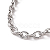 Non-Tarnish 304 Stainless Steel Cable Chain Bracelet for Men Women BJEW-E031-01P-08-2