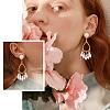 10 pairs 5 Colors Handmade Millefiori Lampwork Earring Stud Settings and Ear Nuts EJEW-UN0001-55-7