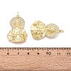 Religion Brass Micro Pave Clear Cubic Zirconia Pendants KK-N287-46A-G-3