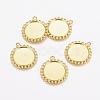 Tibetan Style Pendant Cabochon Settings TIBE-21668-G-RS-1