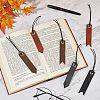 6Pcs 6 Styles Leather Bookmarks AJEW-FG0003-78-5