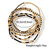 5Pcs Zinc Alloy & Glass Seed Round Beads Stretch Bracelet Set for Women AJ2042-2-2