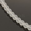 Frosted Transparent Round Glass Beads Strands FGLA-P002-4mm-03-2