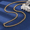 Brass Cuban Link Chain Necklacea for Women Men NJEW-F337-03G-01-1