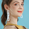 5 Pairs 5 Colors Acrylic Cable Chains Dangle Stud Earrings EJEW-AN0004-06-5