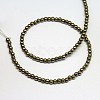 Natural Pyrite Beads Strands G-L031-3mm-01-3