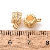 Brass Micro Pave Cubic Zirconia Tube Bails KK-F942-13G-3