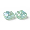 Rainbow Iridescent Plating Acrylic Beads OACR-A010-06B-2