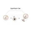 ABS Plastic Imitation Pearl Rivet Studs KY-L076-A-01-2