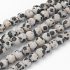 Natural Dalmatian Jasper Bead Strands G-G735-68F-4mm-1