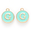 Golden Plated Alloy Enamel Charms LS-ENAM-S118-05G-1