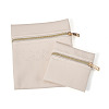 2Pcs 2 Styles Rectangle Square PU Leather Jewelry Gift Zipper Bags ABAG-TADJ0001-01B-2
