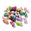Opaque Acrylic Imitation Shell Beads OACR-P011-04G-1