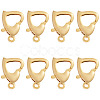 8Pcs Brass Heart Lobster Claw Clasps KK-TA0002-69-1