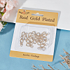 Beebeecraft 20Pcs Brass Hook Clasps KK-BBC0009-29-6