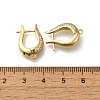 Rack Plating Brass Micro Pave Cubic Zirconia Hoop Earring Findings EJEW-H143-07G-3