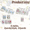 12 Yards 6 Styles Polyester Silk Embroidery Ribbon DIY-NB0014-02A-2