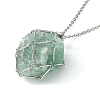 Tarnish Resistant 304 Stainless Steel Macrame Pouch Braided Gemstone Holder NJEW-JN04468-07-5