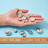 80Pcs 8 Style Brass Shank Buttons BUTT-TA0001-08S-6
