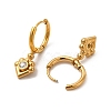 Crystal Rhinestone Rhombus Dangle Stud Earrings EJEW-P219-22G-2