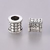 Antique Silver Tone Large Hole Tibetan Silver Column European Beads X-LFH10273Y-NF-2
