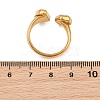 304 Stainless Steel Cubic Zirconia Cuff Open Ring for Women CU-CBACD1D-01G-01-3