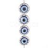 Handmade Lampwork & Resin Evil Eye Pendant Decorations HJEW-C001-02-3