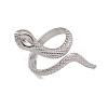 Tarnish Resistant 304 Stainless Steel Snake Open Cuff Ring Findings RJEW-G285-25P-2