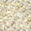 UV Plating Rainbow Iridescent Acrylic Beads OACR-F006-08H-3