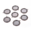 Zinc Alloy Pendant Settings for Cabochon & Rhinestone PALLOY-A15290-R-FF-1