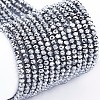 Electroplate Glass Beads Strands X-EGLA-F149-FP-04-1