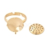 Brass Adjustable Ring Findings KK-K382-15B-G-2
