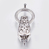 Brass Fold Over Magnetic Clasps KK-G338-01P-1