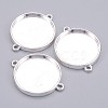 Tibetan Style Cabochon Connector Settings X-TIBE-C074-S-FF-1
