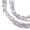 Transparent Electroplate Glass Beads Strands EGLA-H107-02A-PL06-3