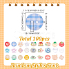 100Pcs Plastic Buttons BUTT-AR0001-34-2