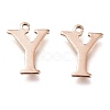 PVD Vacuum Plating  304 Stainless Steel Charms STAS-H112-Y-RG-1