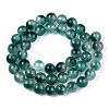 Two Tone Natural White Jade Bead Strands G-R165-8mm-05-2