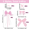64Pcs 5 Styles Polyester Bowknot Ornament Accessories DIY-SP0004-75-2