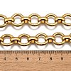 304 Stainless Steel Twisted Ring Link Chain Necklaces NJEW-R023-12G-5