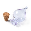 Teardrop Glass Cork Bottles Ornament AJEW-A039-01F-2