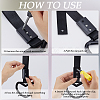 2Pcs ABS Plastic Heart Rear Bumper Warning Handle Ring HJEW-SP0001-49B-3