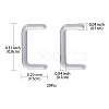 Acrylic L-Shaped Nose Ring AJEW-YW0001-06K-4