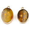 Natural Agate Pendants G-N326-155D-3