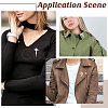 4Pcs 2 Styles Faith Theme Zinc Alloy Brooch JEWB-CA0001-90-7