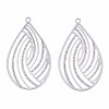 Tarnish Resistant 304 Stainless Steel Filigree Pendants STAS-T057-06P-1